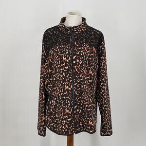 Zenergy by Chico's Leopard Print Jacket Size‎ 2 (Large/12)